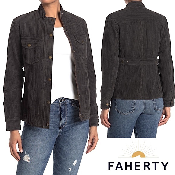 Faherty Acadia Utility Corduroy Jacket Women’s Size XS Cotton Plaid Lined - Picture 16 of 16
